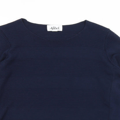 Womens UK Size 10 AFIBEL Blue Pullover Jumper