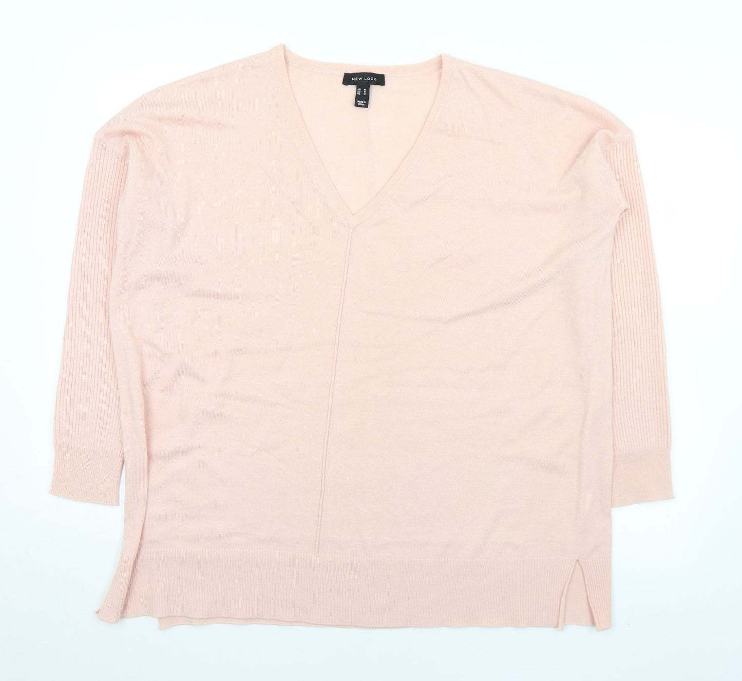 Womens UK Size M New Look Pink Pullover Jumper