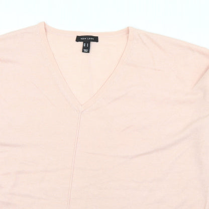 Womens UK Size M New Look Pink Pullover Jumper