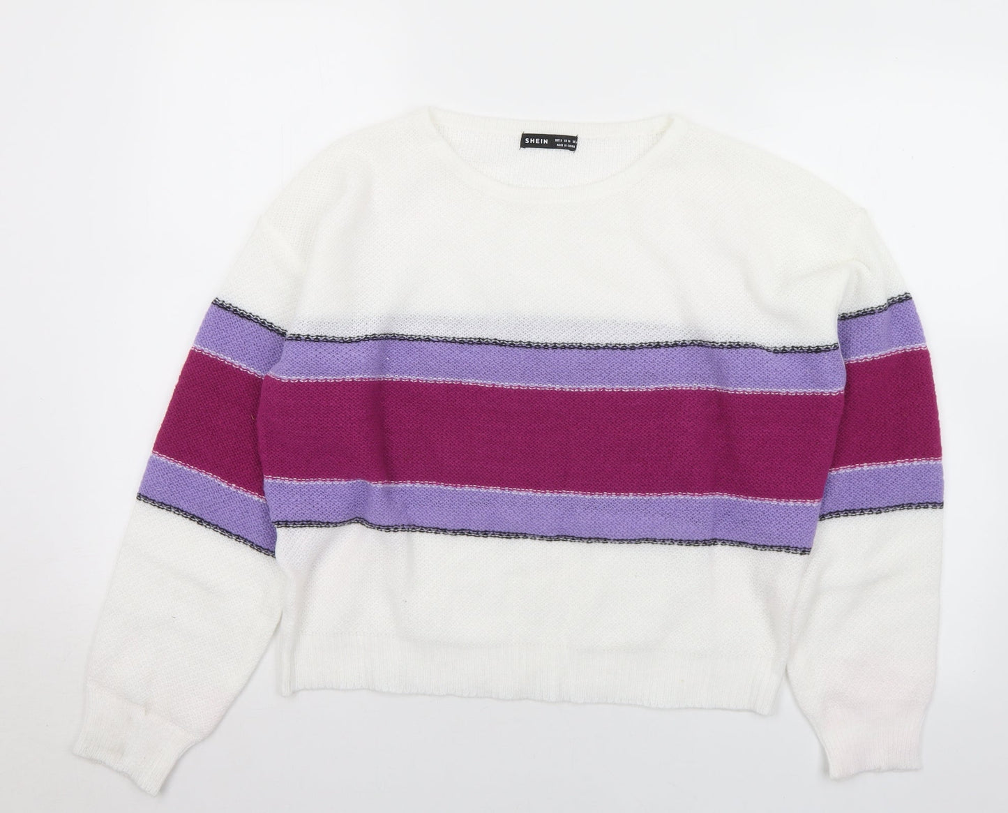 Womens UK Size S SheIn Multicoloured Pullover Jumper