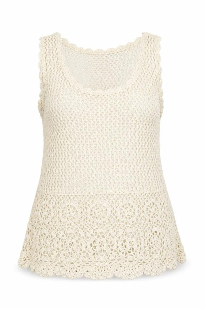 Womens UK Size 12 Peacocks White Vest Jumper