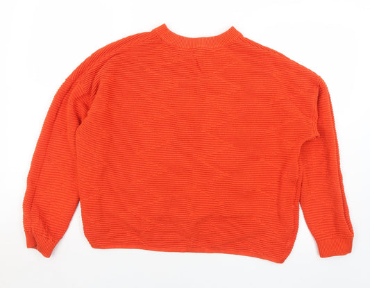 Womens UK Size S Divided Orange Pullover Jumper