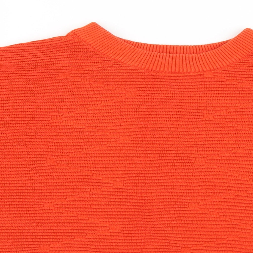 Womens UK Size S Divided Orange Pullover Jumper