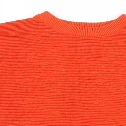 Womens UK Size S Divided Orange Pullover Jumper