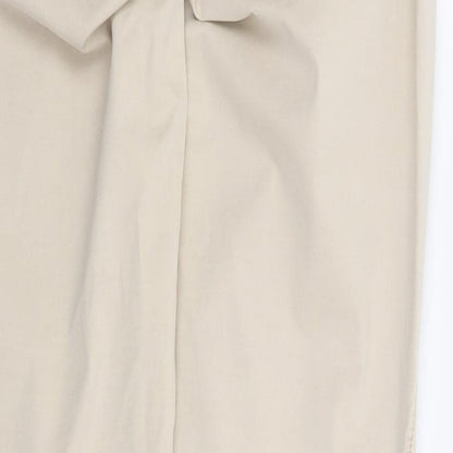 I Say  Womens Beige  Cotton Chino Trousers Size 38 L31 in Regular Zip