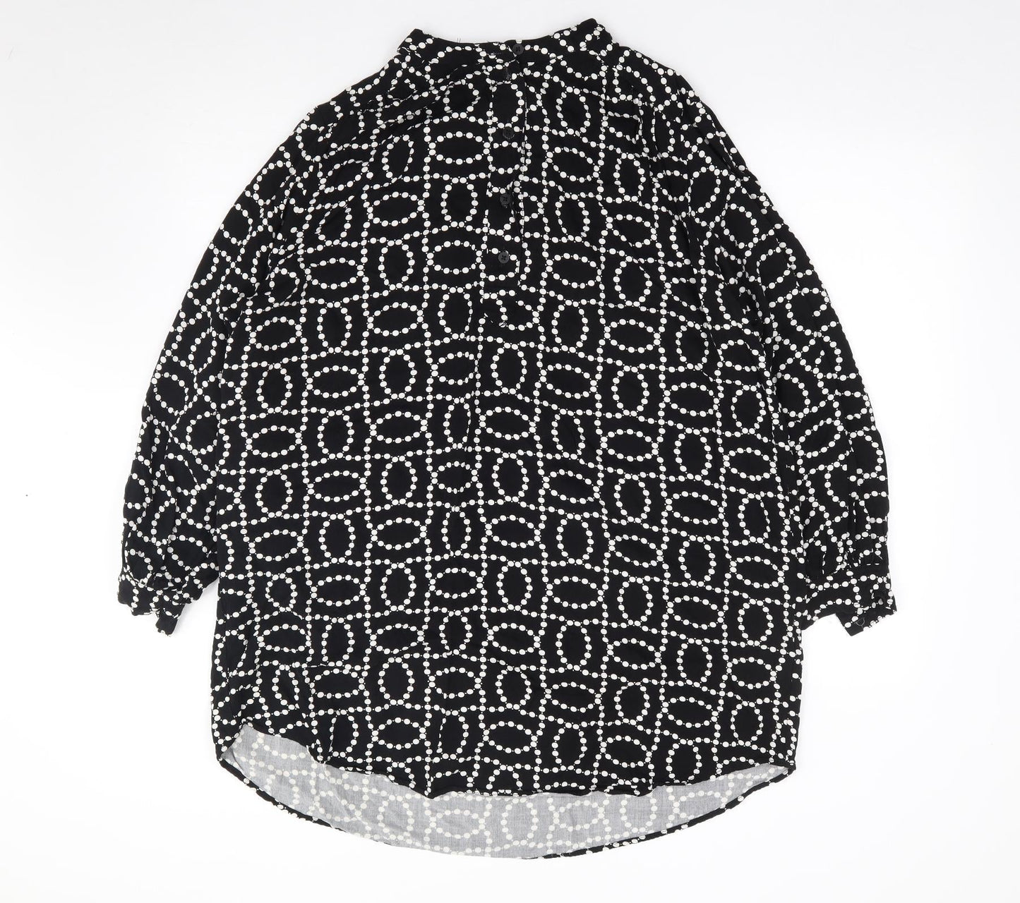 Womens UK Size M H&M Black Jersey Blouse