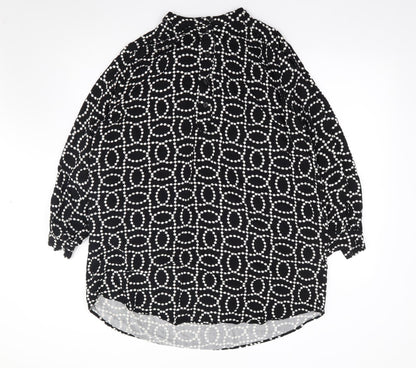 Womens UK Size M H&M Black Jersey Blouse