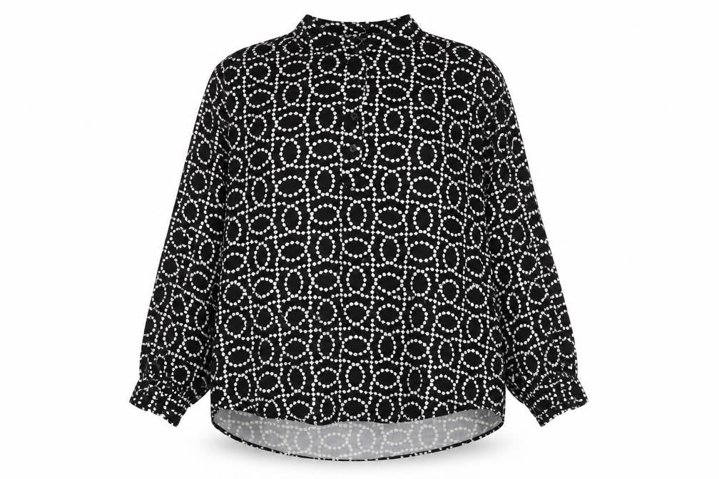 Womens UK Size M H&M Black Jersey Blouse