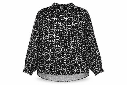 Womens UK Size M H&M Black Jersey Blouse