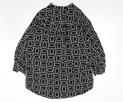 Womens UK Size M H&M Black Jersey Blouse
