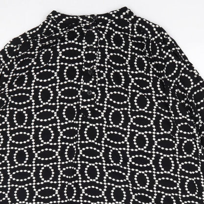 Womens UK Size M H&M Black Jersey Blouse