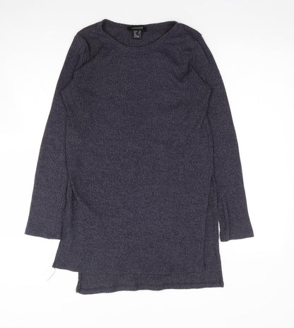 Primark Womens Blue  Polyester Jersey T-Shirt Size 10 Round Neck - Ribbed