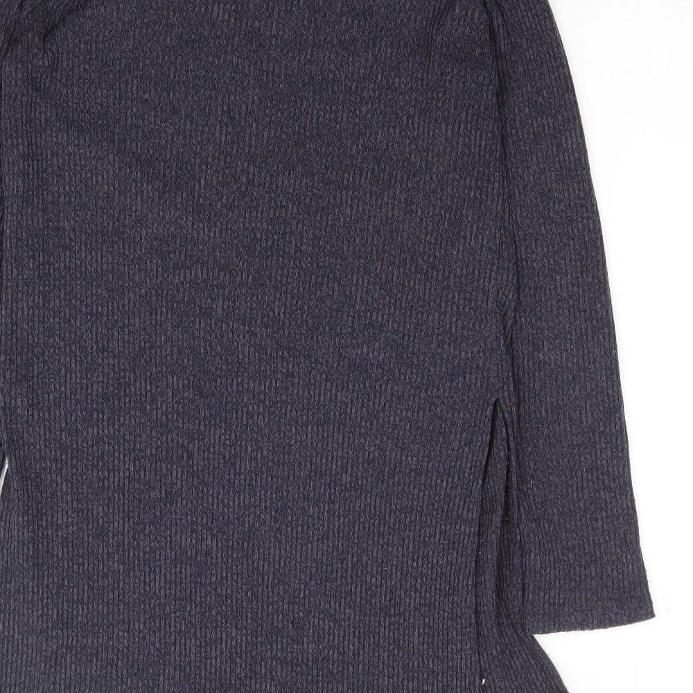 Primark Womens Blue  Polyester Jersey T-Shirt Size 10 Round Neck - Ribbed