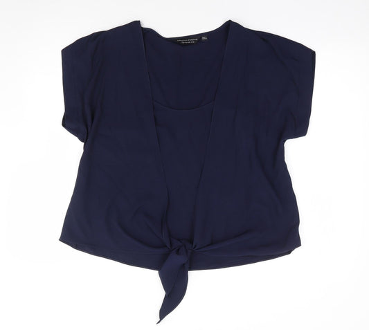 Womens UK Size 14 Dorothy Perkins Blue Kimono Blouse