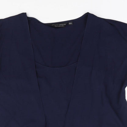Womens UK Size 14 Dorothy Perkins Blue Kimono Blouse