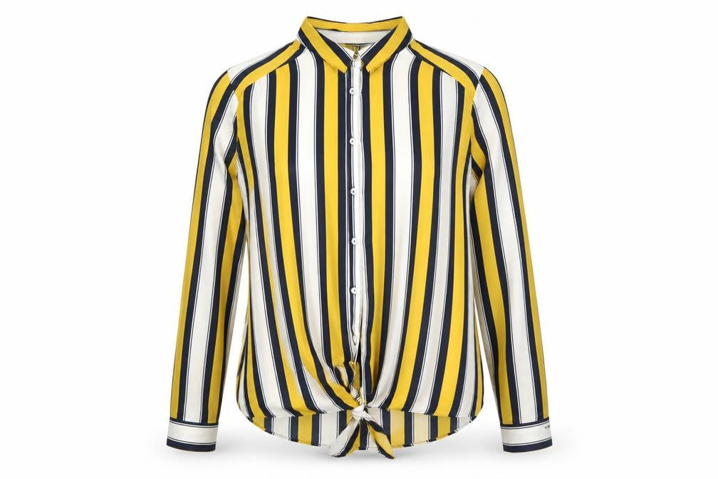 Womens UK Size 12 Wallis Yellow Jersey Button-Up