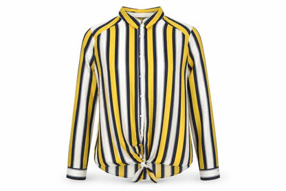 Womens UK Size 12 Wallis Yellow Jersey Button-Up