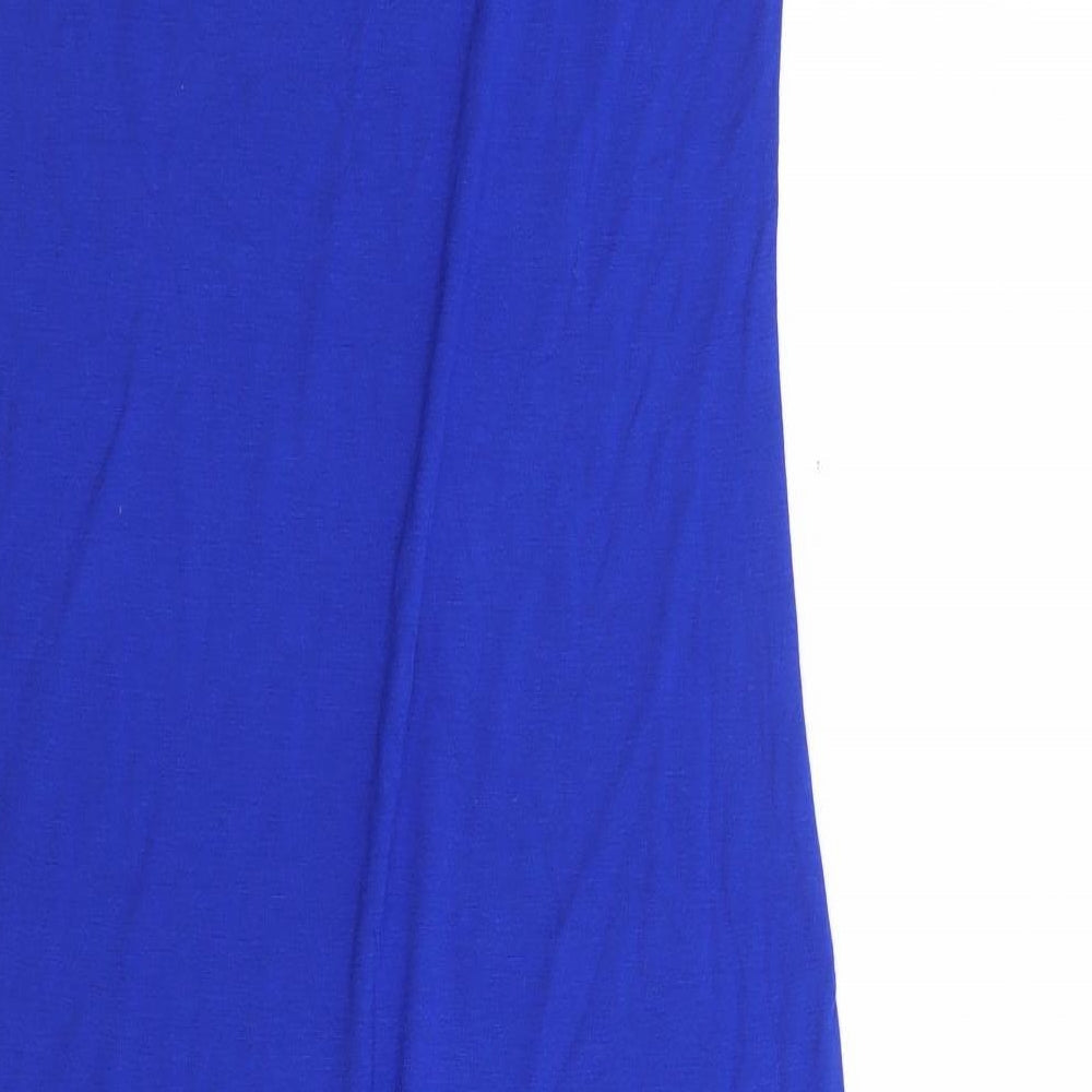 Style Womens Blue  Viscose Bodycon  Size S  Off the Shoulder Pullover