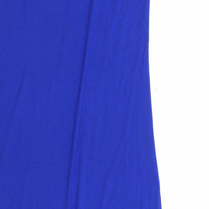 Style Womens Blue  Viscose Bodycon  Size S  Off the Shoulder Pullover