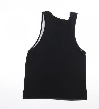 Inside Youth Boys Black Geometric Polyester Jersey Tank Size XS Round Neck Pullover