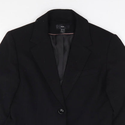 Womens UK Size 10 H&M Regular Black Suit Jacket