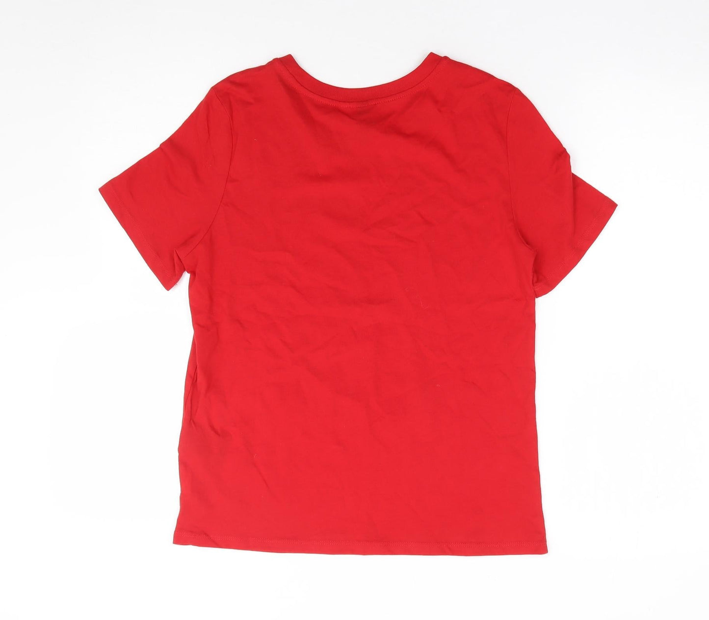 Womens UK Size S H&M Red Jersey T-Shirt