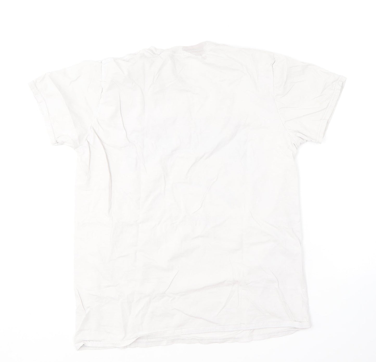 F&F Womens White  Cotton Basic T-Shirt Size M Round Neck - Heroes