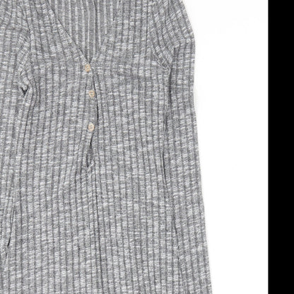ASOS Womens Grey  Polyester Bodycon  Size 10  V-Neck