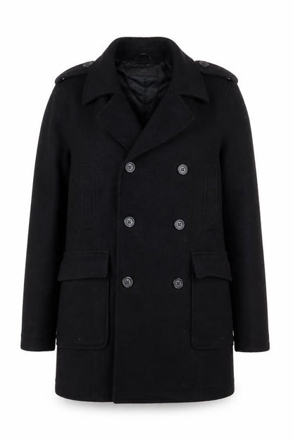 Butler & Webb Womens Black Overcoat Coat Size S