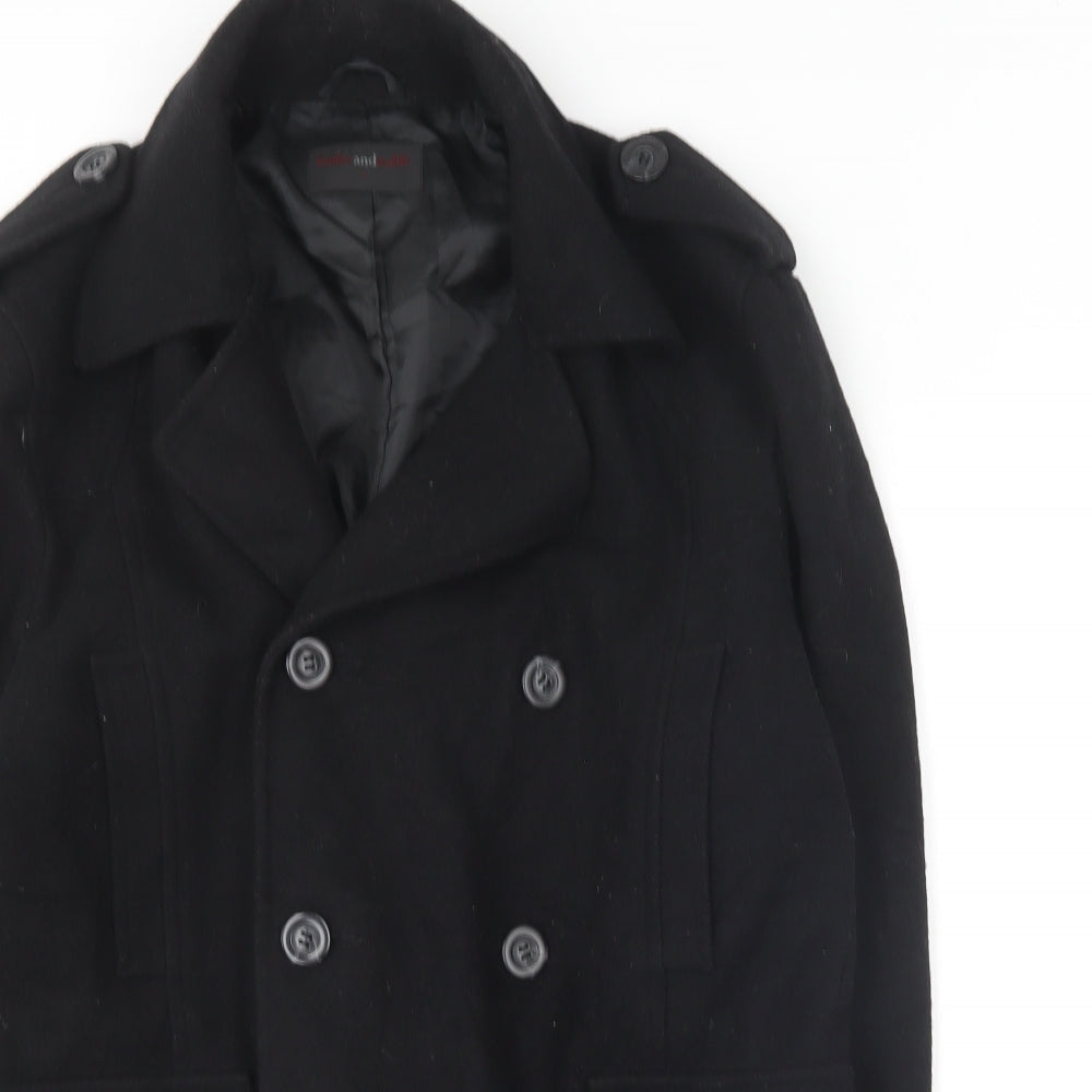 Butler & Webb  Womens Black   Overcoat Coat Size S