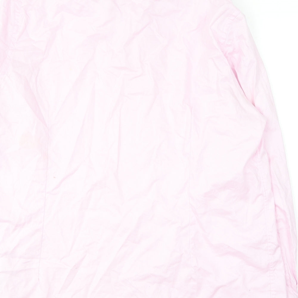 Mens UK Size 17 Hammond & Co Pink  Button-Up Long Sleeve Casual Shirt