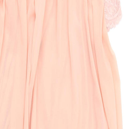 Preworn Womens Pink  Polyester Ball Gown  Size M  V-Neck