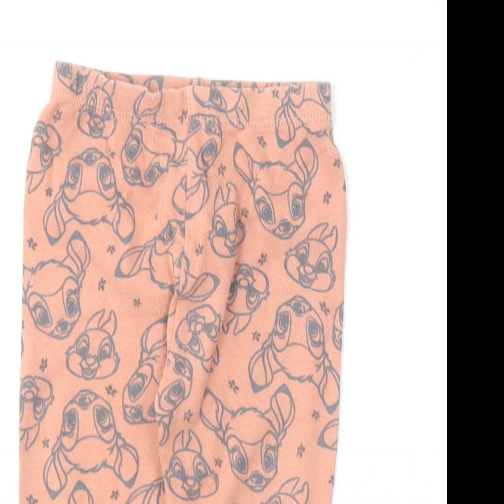 George Baby Brown Geometric Cotton Jogger Leggings Size 6-9 Months   - Bambi