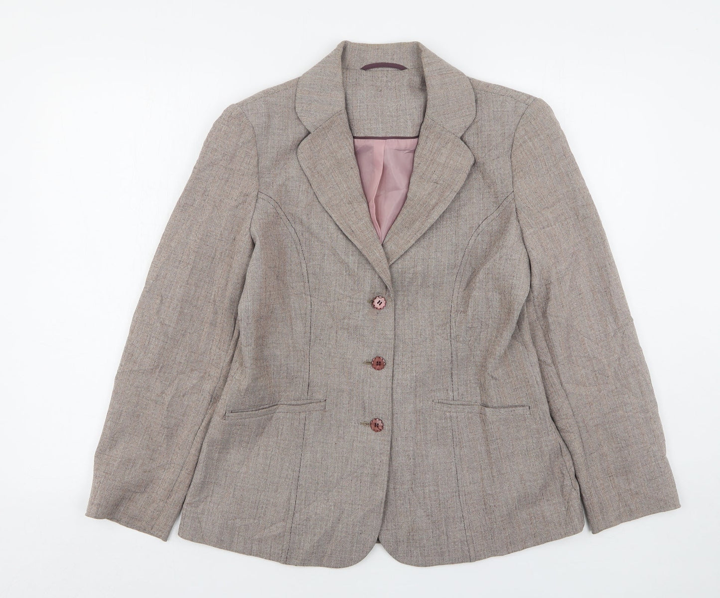 Berkertex Womens Pink  Polyester Jacket Suit Jacket Size 12