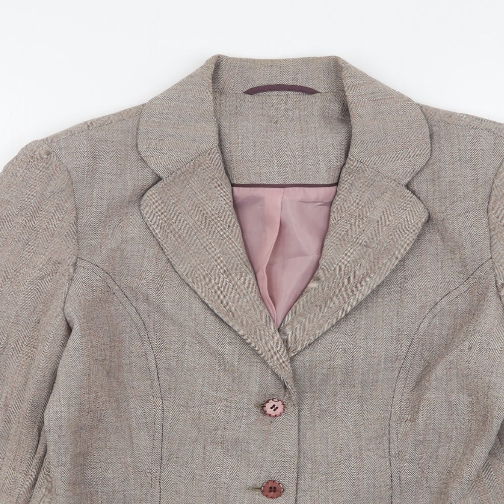 Berkertex Womens Pink  Polyester Jacket Suit Jacket Size 12