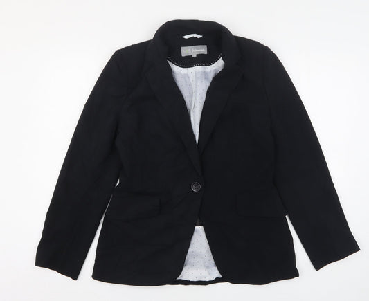 Marks and Spencer Womens Black  Polyester Jacket Suit Jacket Size 10