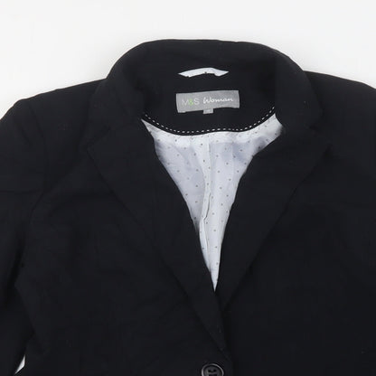 Womens UK Size 10 Marks and Spencer Regular Black Suit Jacket