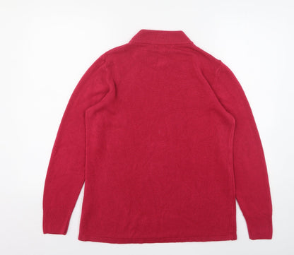 Alexander Womens Pink Round Neck  Acrylic Pullover Jumper Size L