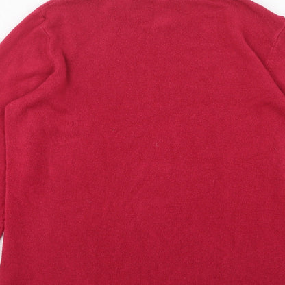 Alexander Womens Pink Round Neck  Acrylic Pullover Jumper Size L