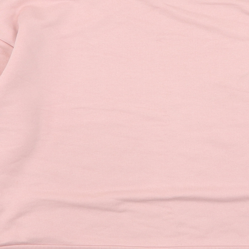 Topshop Womens Pink  Cotton Pullover Sweatshirt Size 6