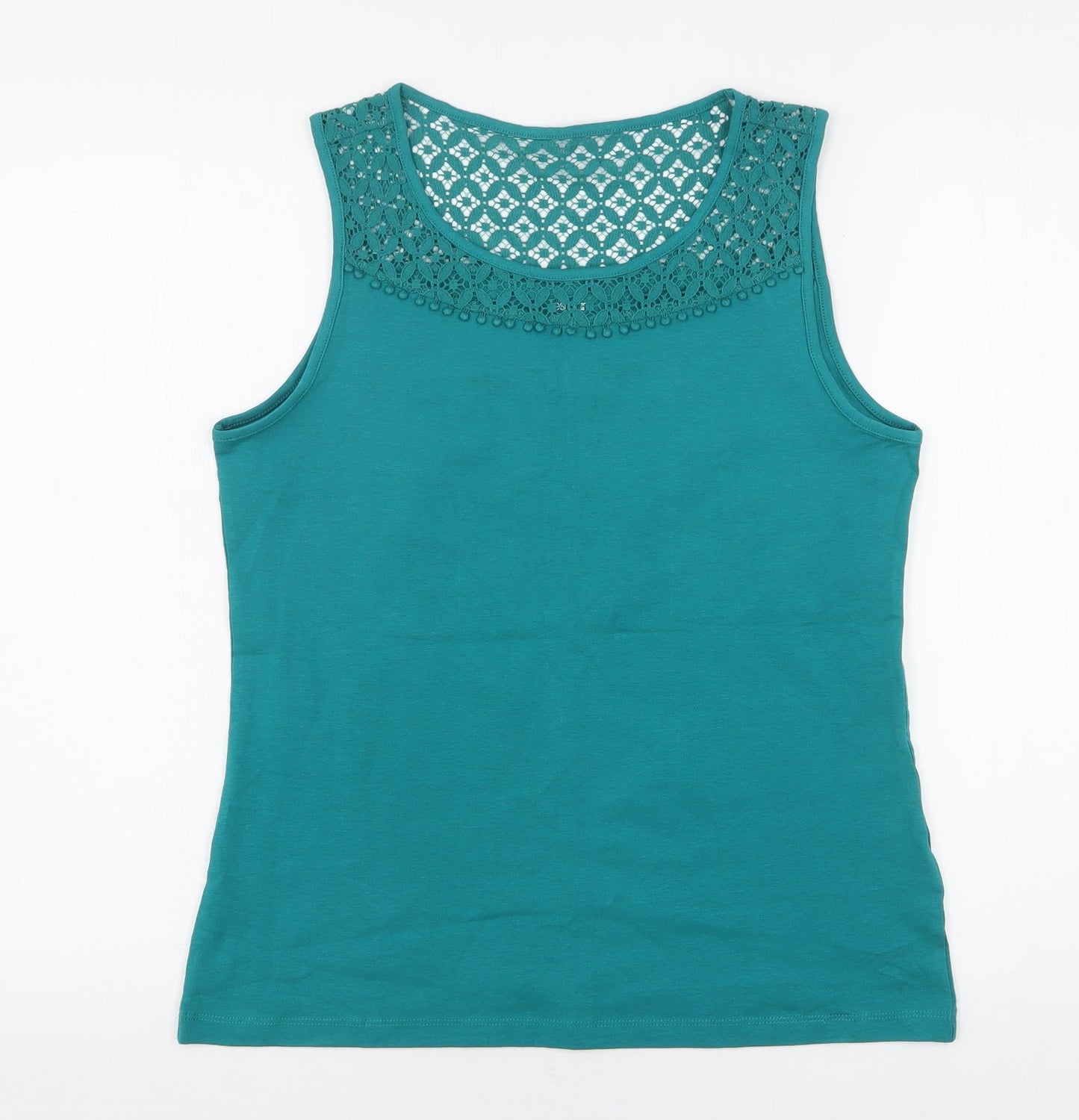 Womens UK Size 12 ESMARA Green Basic Tank