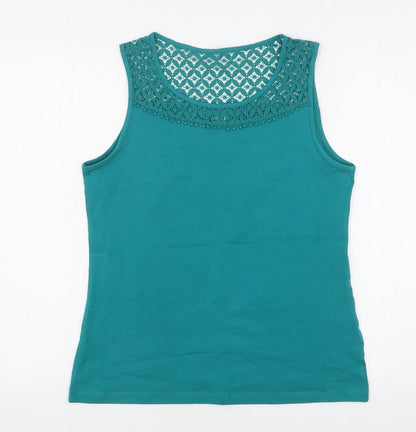 Womens UK Size 12 ESMARA Green Basic Tank