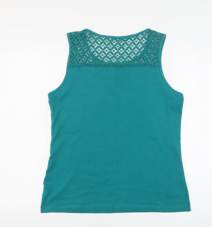 Womens UK Size 12 ESMARA Green Basic Tank