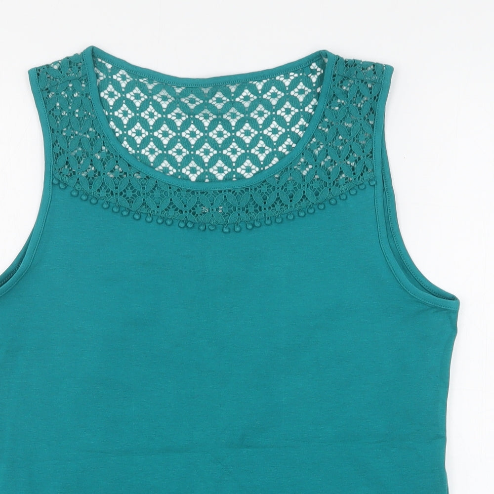 Womens UK Size 12 ESMARA Green Basic Tank