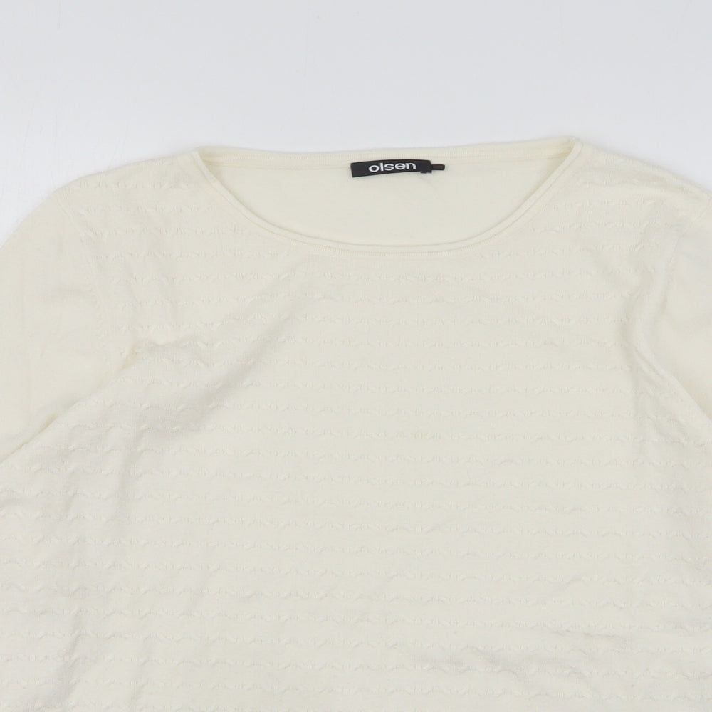 Womens UK Size 14 Olsen Beige Pullover Jumper