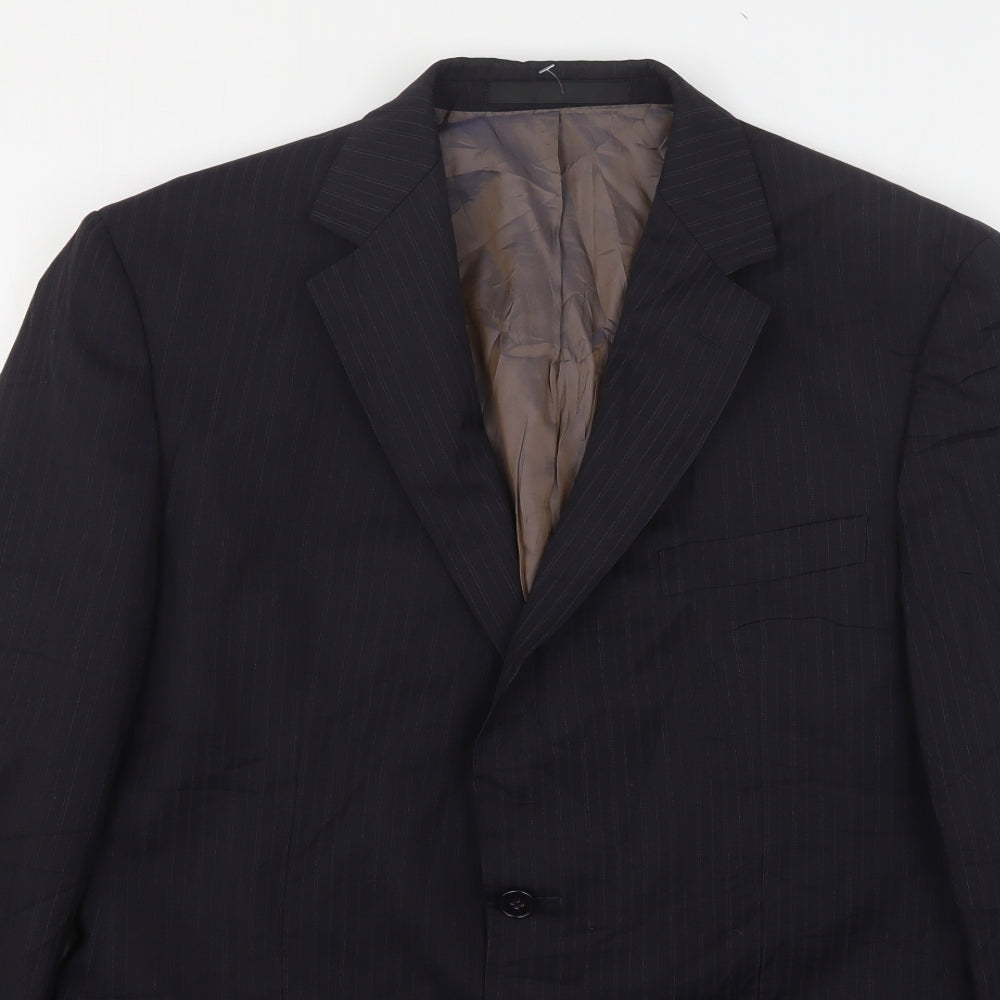 Mens UK Size 40 Marks and Spencer Regular Blue Suit Jacket