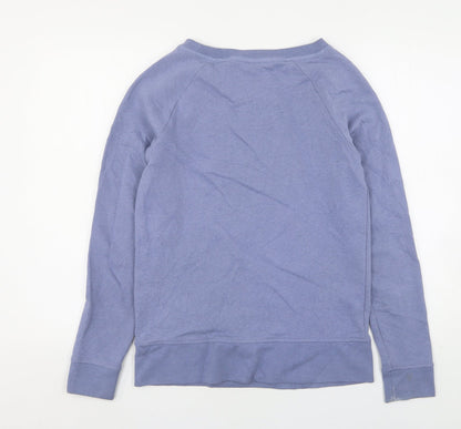 Bonprix Womens Blue  Cotton Pullover Sweatshirt Size S