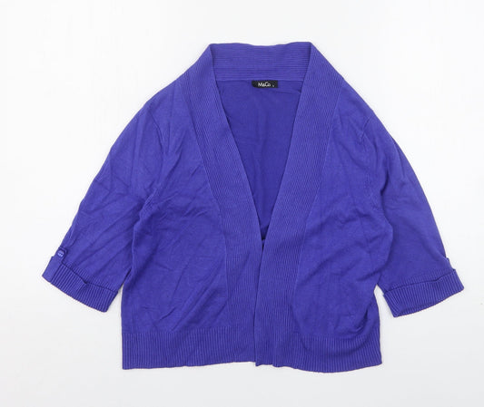 Womens UK Size S M&Co Blue Cardigan Jumper