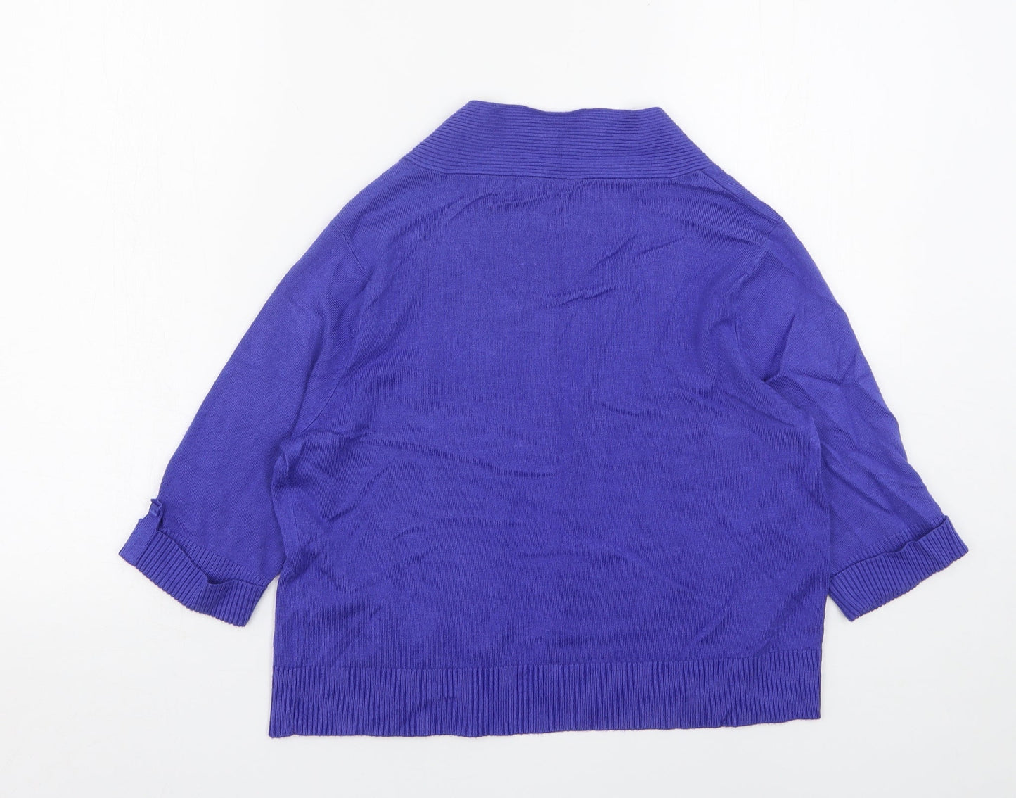 Womens UK Size S M&Co Blue Cardigan Jumper