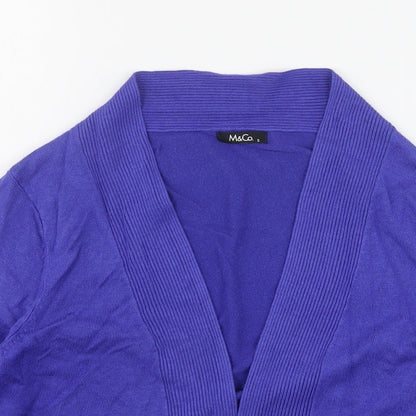 Womens UK Size S M&Co Blue Cardigan Jumper
